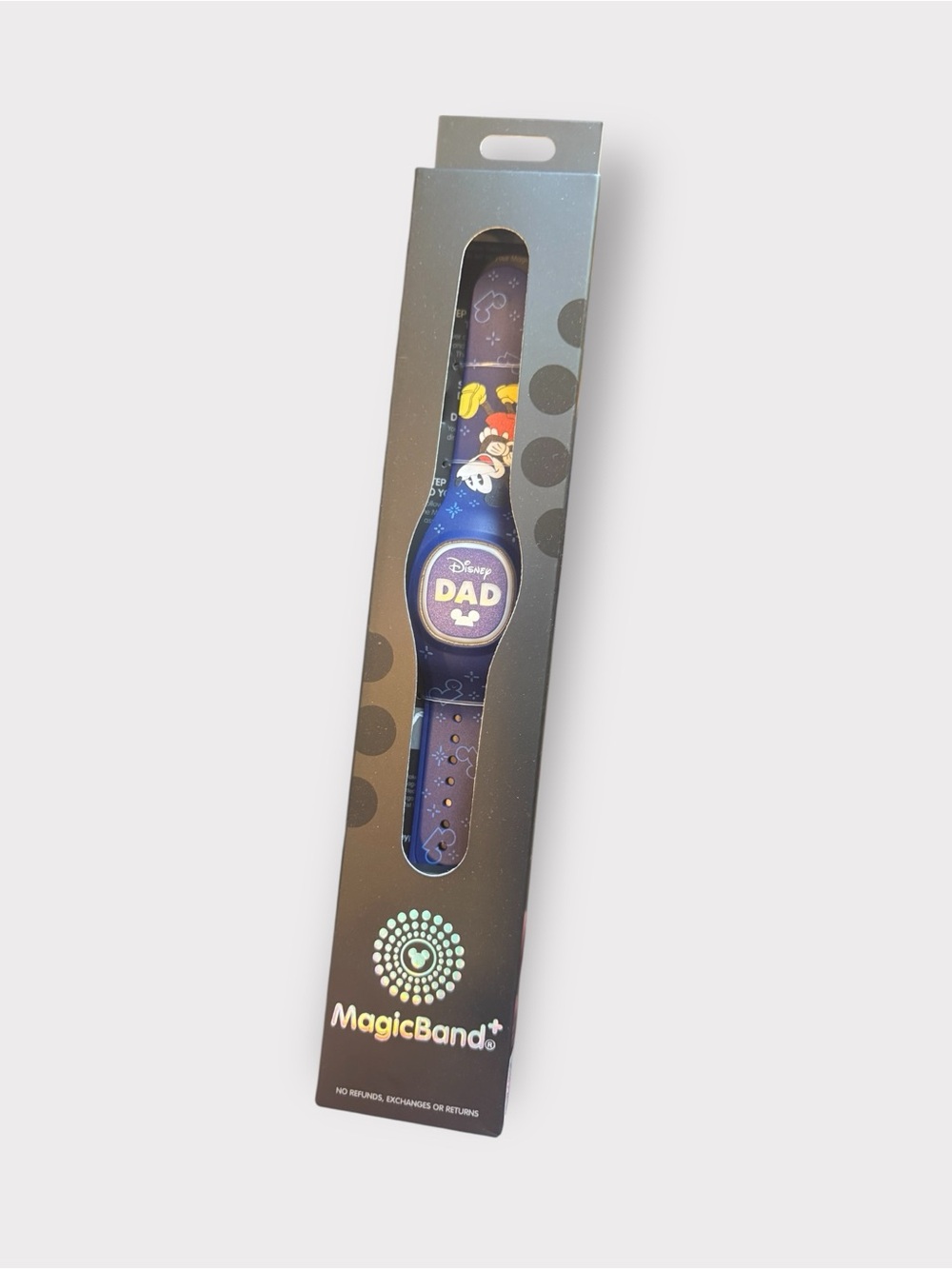 NWT Disney Dad MagicBand+ Mickey Mouse Blue Rechargeable Disney World magic band